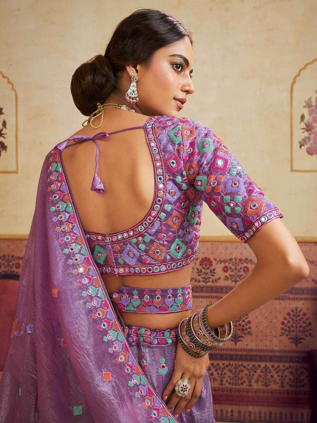 Organza Embroidered Lehenga - MYLUXURY LANE ENTERPRISE
